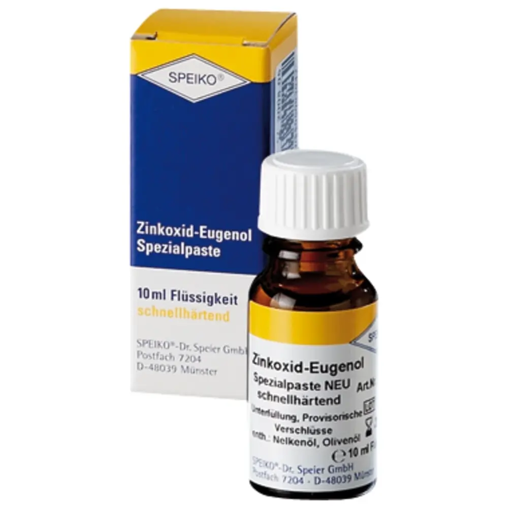 SPEIKO Zinkoxid-Eugenol Spezialpaste - Packung 10 ml Flüssigkeit schnellhärtend