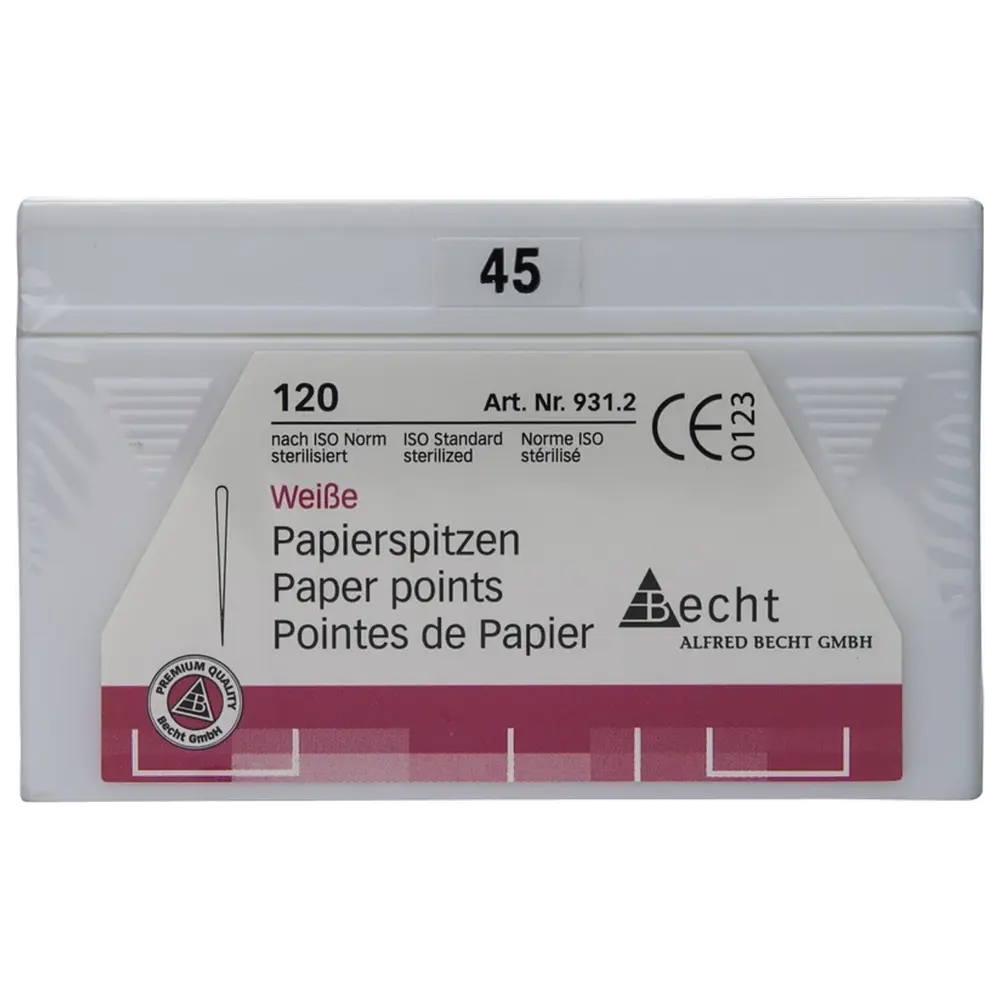 Becht Papierspitzen weiß - Packung 120 Stück ISO 045