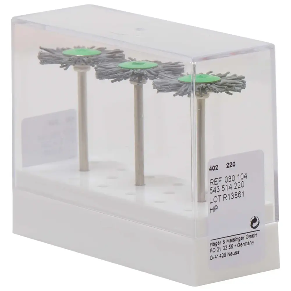 Hager & Meisinger Polyamidfräser 402 - Packung 3 Stück grün, HP, Figur 543, 2,3 mm, ISO 220