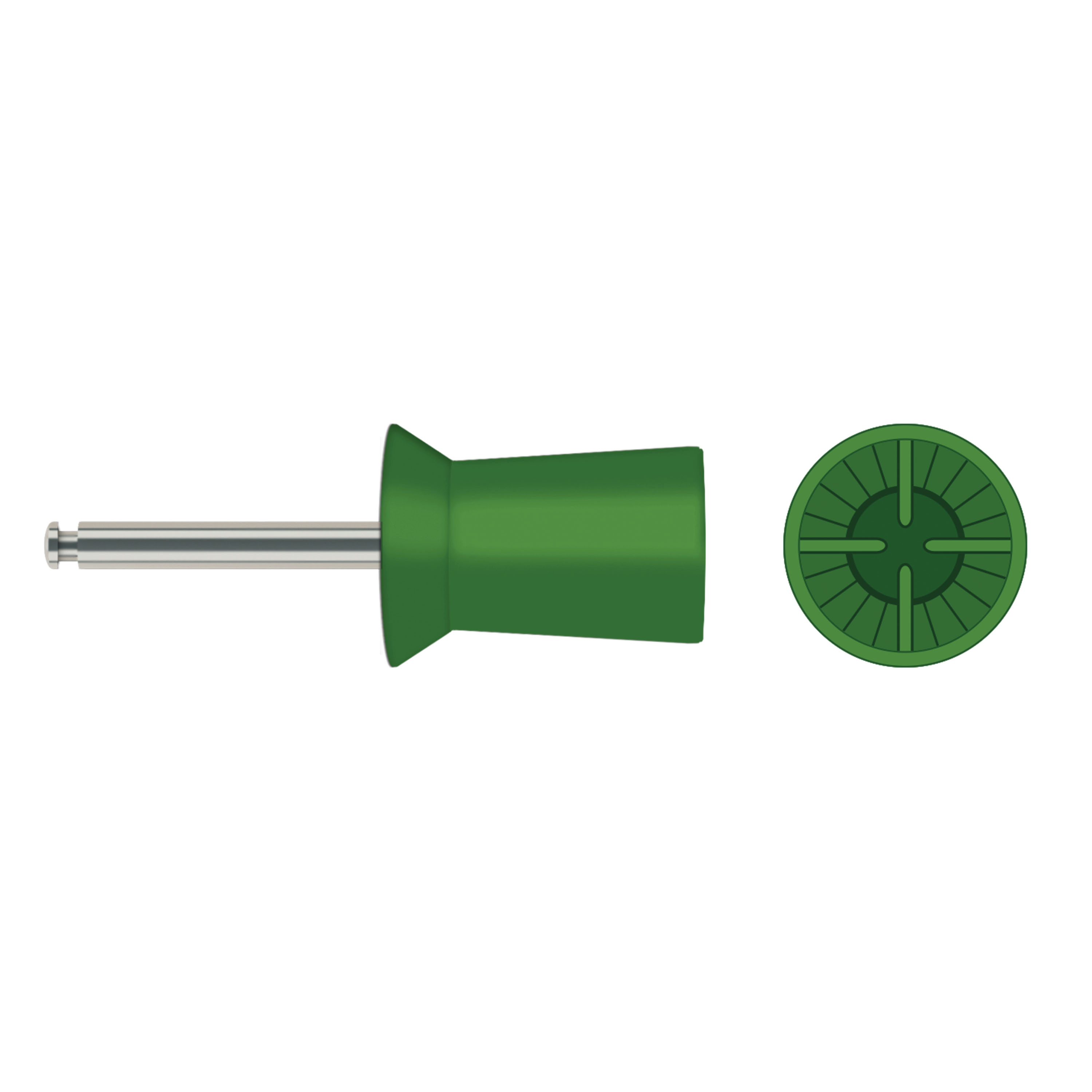 Prophy-Cup Latch-Type 9011 w-grün 30St