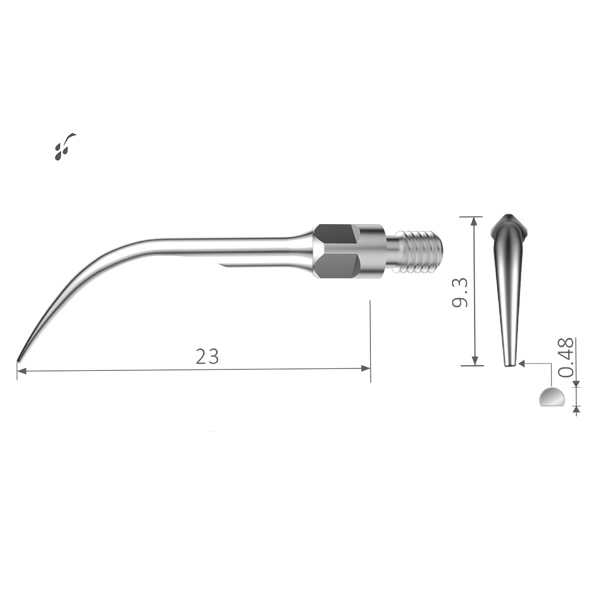 Xpedent Ultraschallspitze GS5 Scaling (passend für den Einsatz mit Sirona® Geräten)