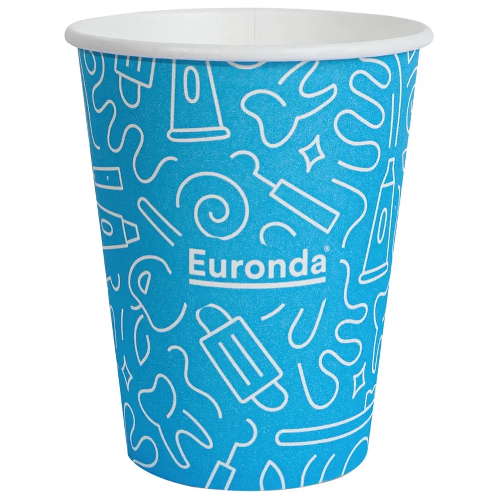 Euronda Monoart® Mundspülbecher Hartpapier - Karton 1.000 Stück Graffiti blau, 180 ml
