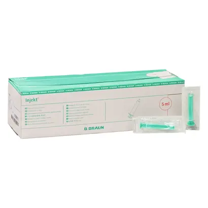B. Braun Deutschland GmbH & Co. KG Injekt Solo Einmalspritze 5ml exzentrisch Luer-Ansatz Pa 100 B. Braun Deutschland GmbH & Co. KG Injekt Solo Einmalspritze 5ml exzentrisch Luer-Ansatz Pa 100