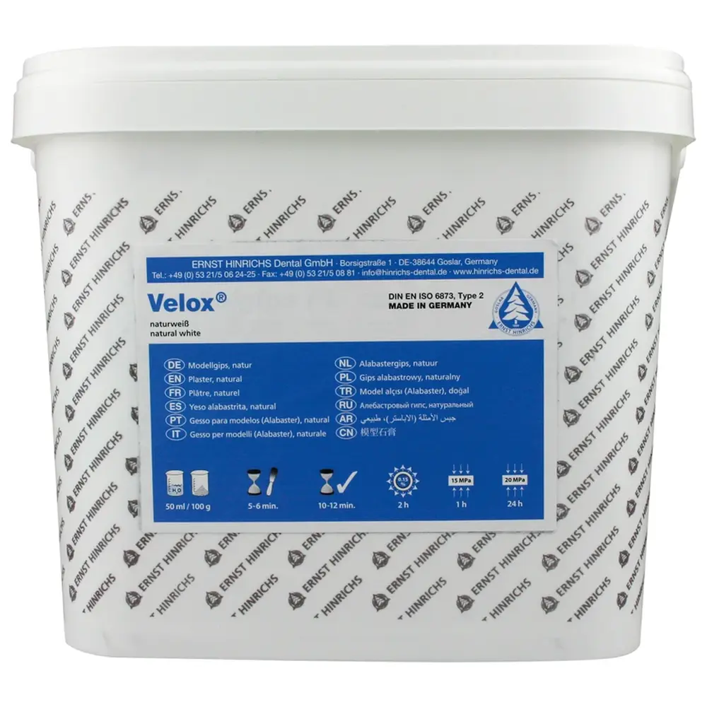 ERNST HINRICHS Velox® - Eimer 10 kg Modellgips naturweiß