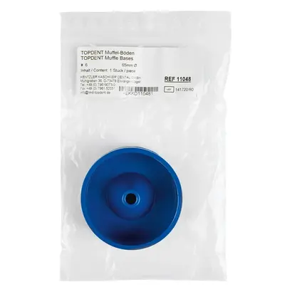 Kentzler-Kaschner TOPDENT Muffel-Böden - Stück 6er Ø 65 mm, blau