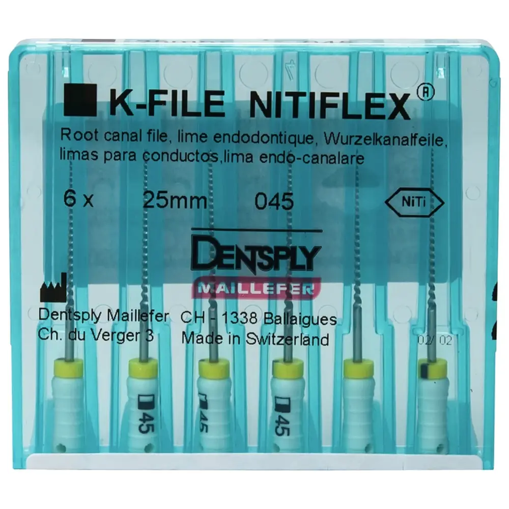 Dentsply Sirona File NiTiflex - Packung 6 Stück 25 mm ISO 045