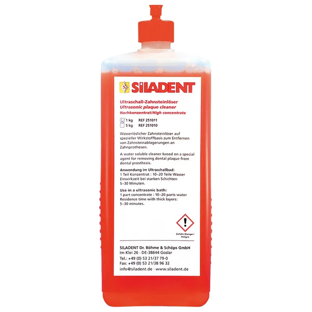 SILADENT Ultraschall-Zahnsteinlöser - Flasche 1 kg SILADENT Ultraschall-Zahnsteinlöser - Flasche 1 kg