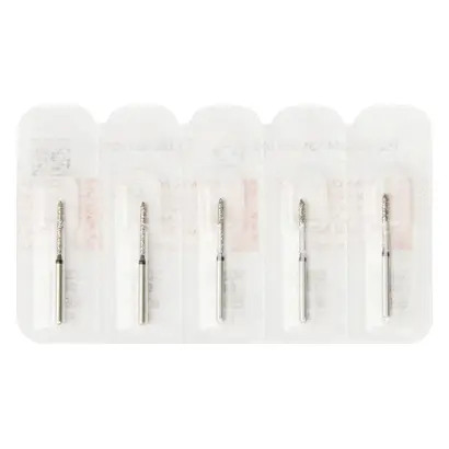 Edenta Diamanten 886 - Packung 5 Stück schwarz supergrob, FG, Figur 131 Zylinder Spitze, 10 mm, ISO 012
