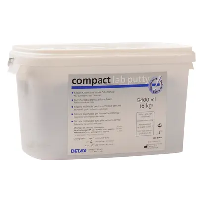DETAX compact lab putty - Standardpackung 8 kg Eimer, 2 Dosierlöffel