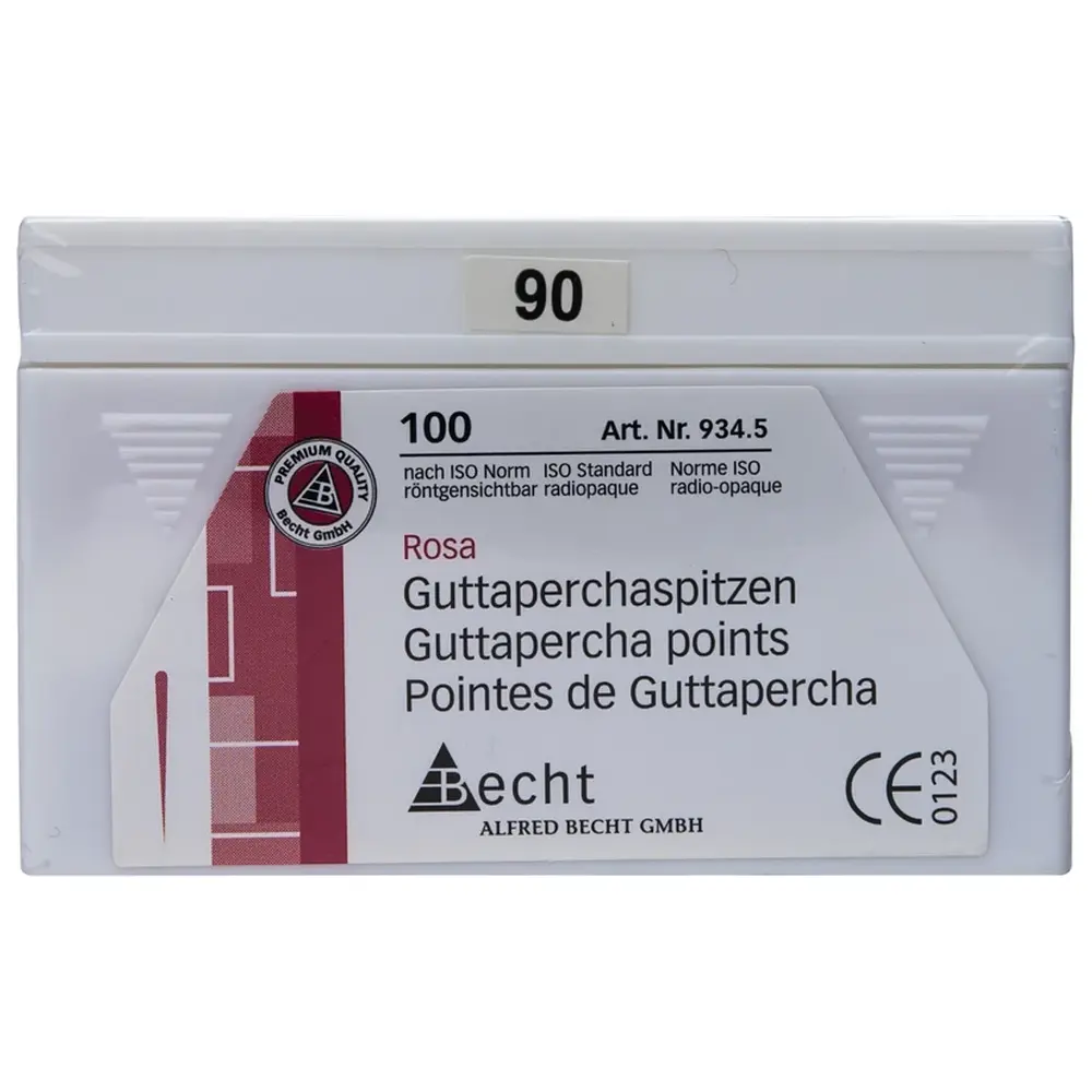 Becht Guttaperchaspitzen rosa - Packung 100 Stück ISO 090