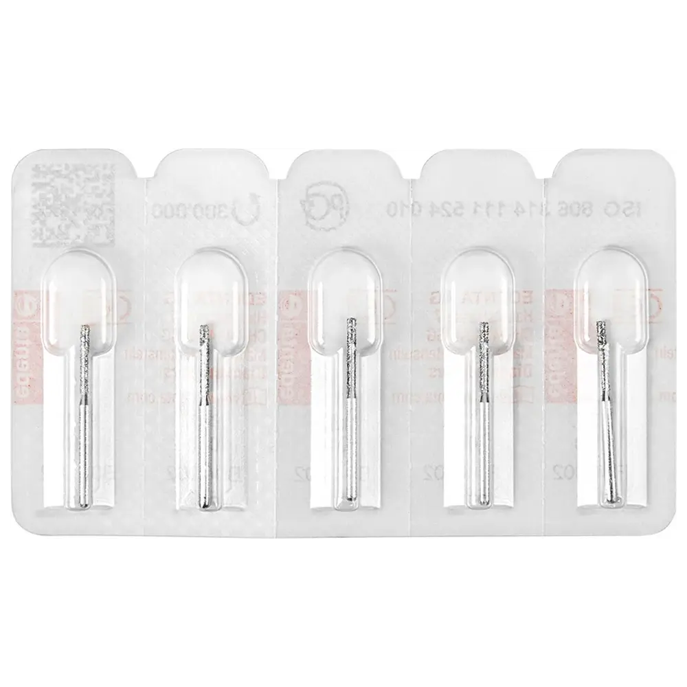 Edenta Diamanten 837 - Packung 5 Stück Standard, FG, Figur 111 Zylinder flach, 8 mm, ISO 010