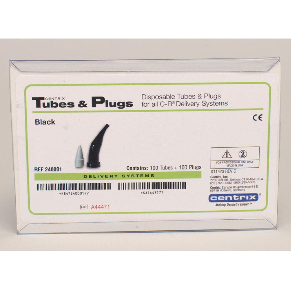 GX64008_Black_Tubes__Plugs_100St Black Tubes + Plugs 100St