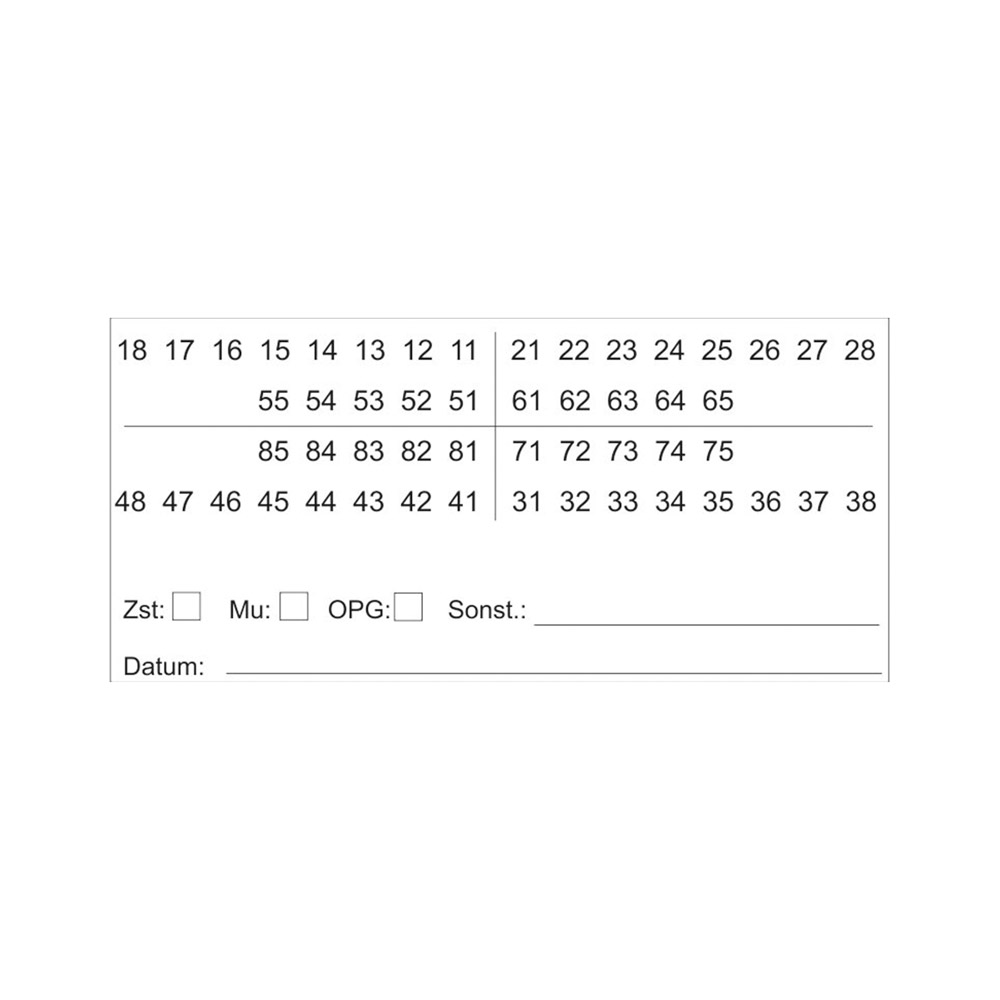 Zahnschema 01-Befund Pa 480St