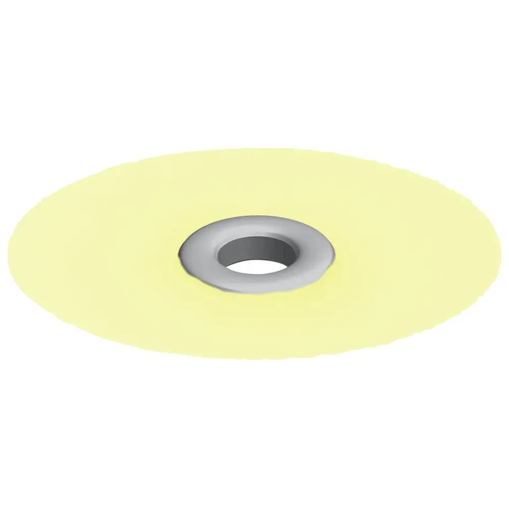 EVE Ernst Vetter EVE FLEXI - D - Packung 100 Stück unmontiert, gelb fein, Figur Scheibe, 14 x 0,14 mm
