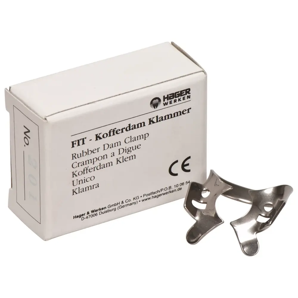 Hager & Werken Fit-Kofferdam® Molarenklammern mit Flügeln - Stück Nr. 201
