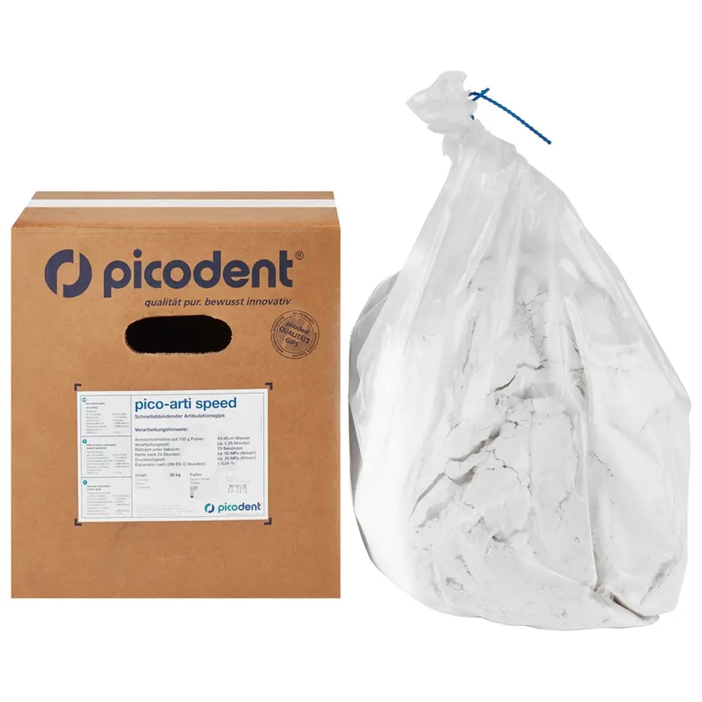 picodent pico-arti speed - Karton 20 kg Gips weiß
