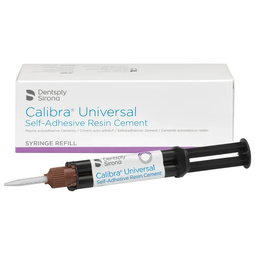 Dentsply Sirona Calibra® Universal - Packung 2 x 4,5 g Automix Spritze medium, 20 Mischkanülen