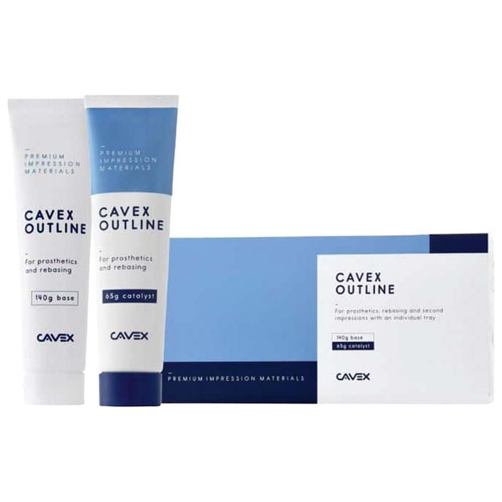 Cavex Outline - Packung 140 g blau, 65 g weiß, Anmischblock Cavex Outline - Packung 140 g blau, 65 g weiß, Anmischblock