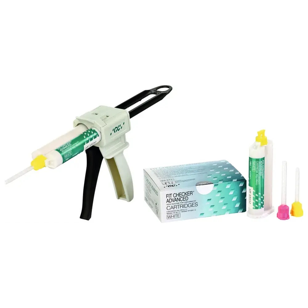GC FIT CHECKER™ Advanced - Packung 2 x 62 g Doppelkartusche weiß, Zubehör