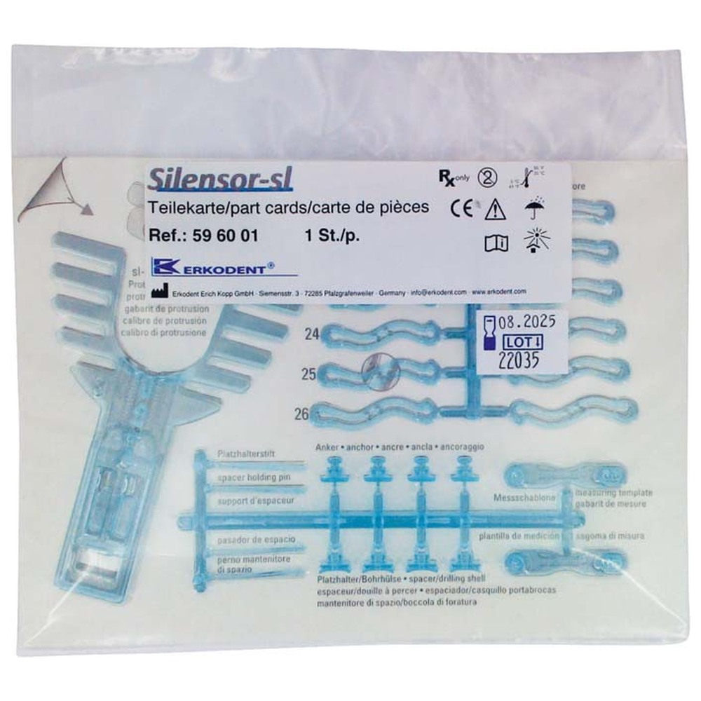 ERKODENT Silensor-sl Teilekarte - Stück mit Verbindungsteil ERKODENT Silensor-sl Teilekarte - Stück mit Verbindungsteil