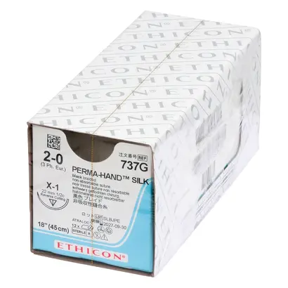 Johnson & Johnson International PH-Seide schwarz 45cm 2-0 x1 gefl.Stärke 3 Pa 12
