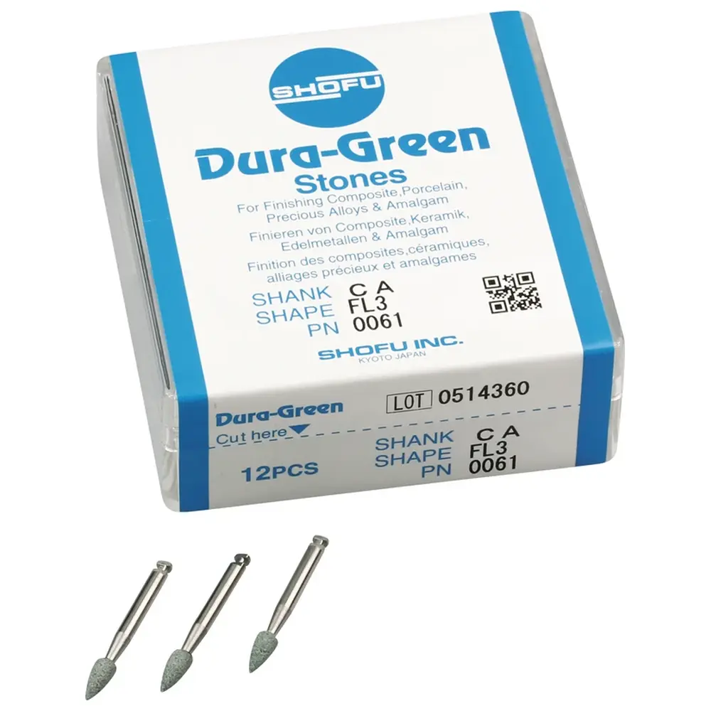 SHOFU Dura-Green - Packung 12 Stück FL3, RA, ISO 030