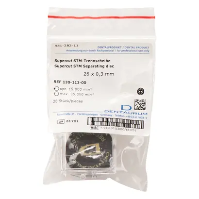 Dentaurum GmbH & Co. KG Supercut Trennscheiben STM S0,3mm D26mm Pa 20