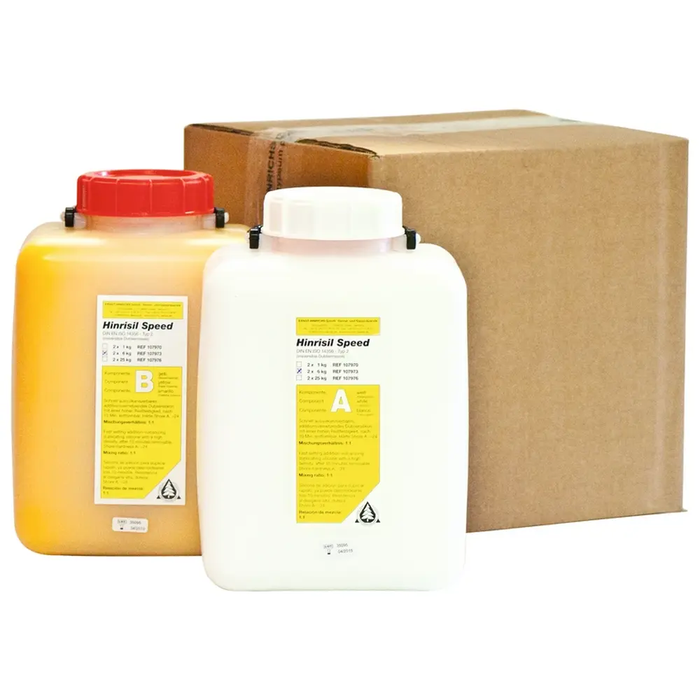 ERNST HINRICHS Hinrisil® Speed - Karton 6 kg Kanister A, 6 kg Kanister B, gelb