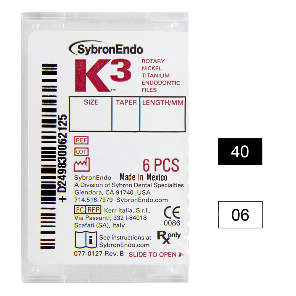 K3 NiTi-Files .06 Gr.40 30mm 6St