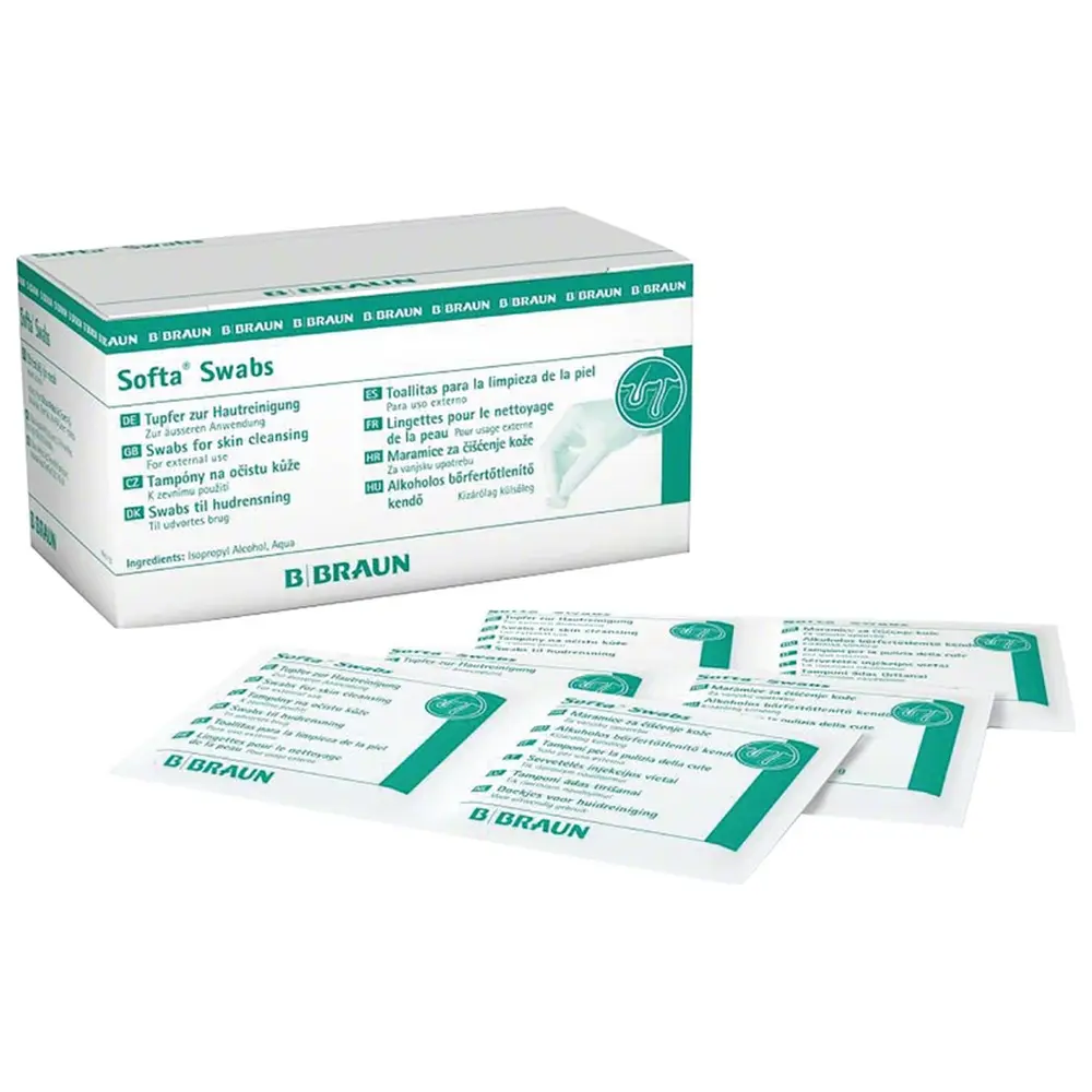 B. Braun Softa® Swabs - Packung 100 Stück 6,5 x 3 cm