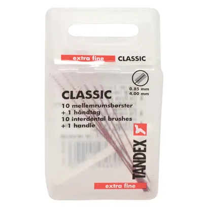 Tandex CLASSIC Interdentalbürsten - Packung 10 Stück rot, Ø 0,85 mm