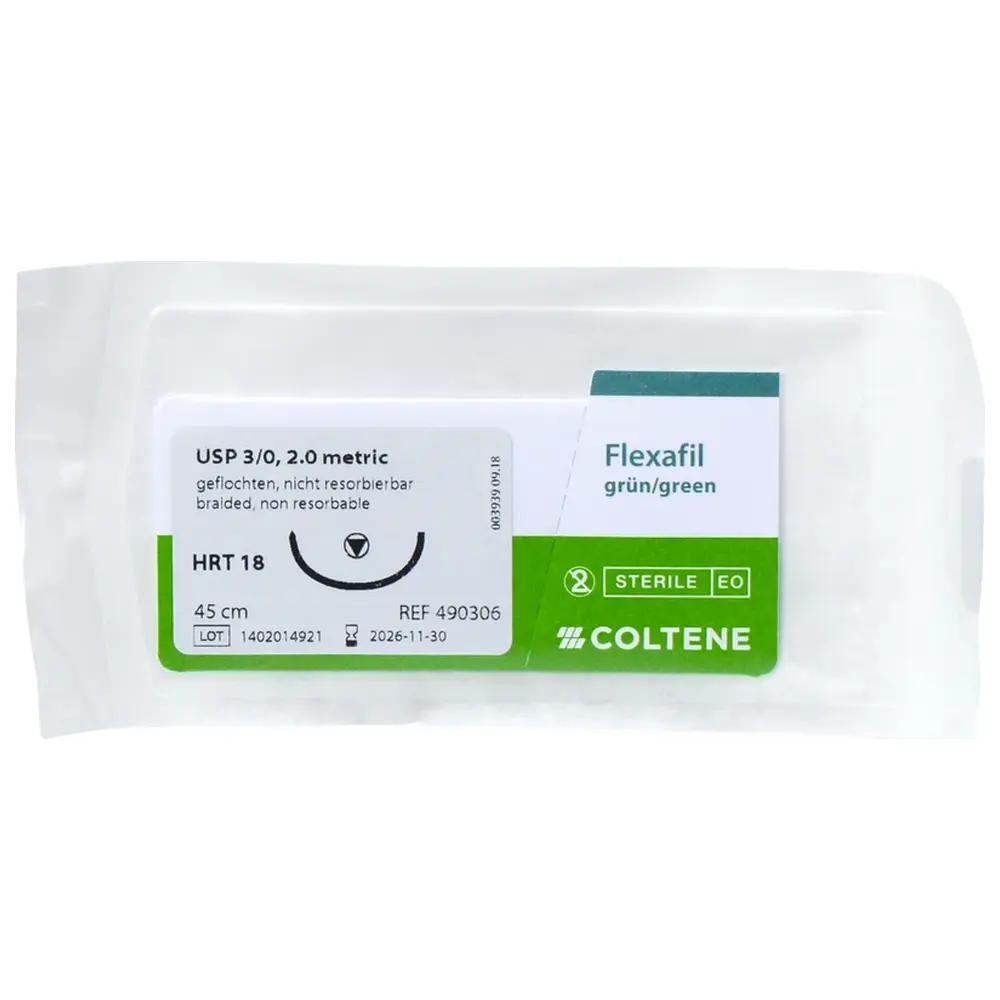 COLTENE roeko Sintraumal - Packung 12 Stück, Flexafil, grün, HRT 18, Metric 2.0, USP 3/0