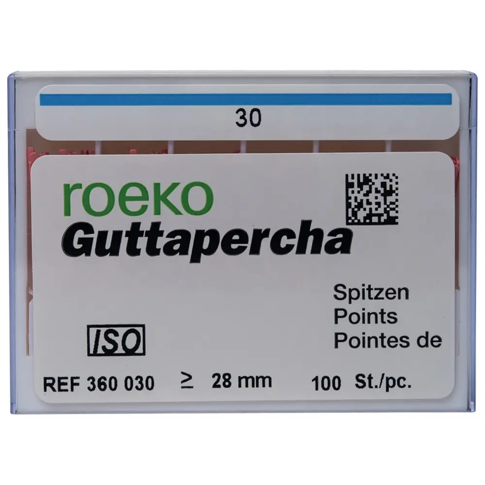 COLTENE roeko Guttapercha Spitzen - Packung 100 Stück ISO 030