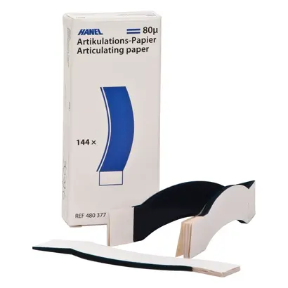 COLTENE HANEL Artikulations-Papier 80 µm - Packung 144 Blatt blau, 80 µm, C-Form