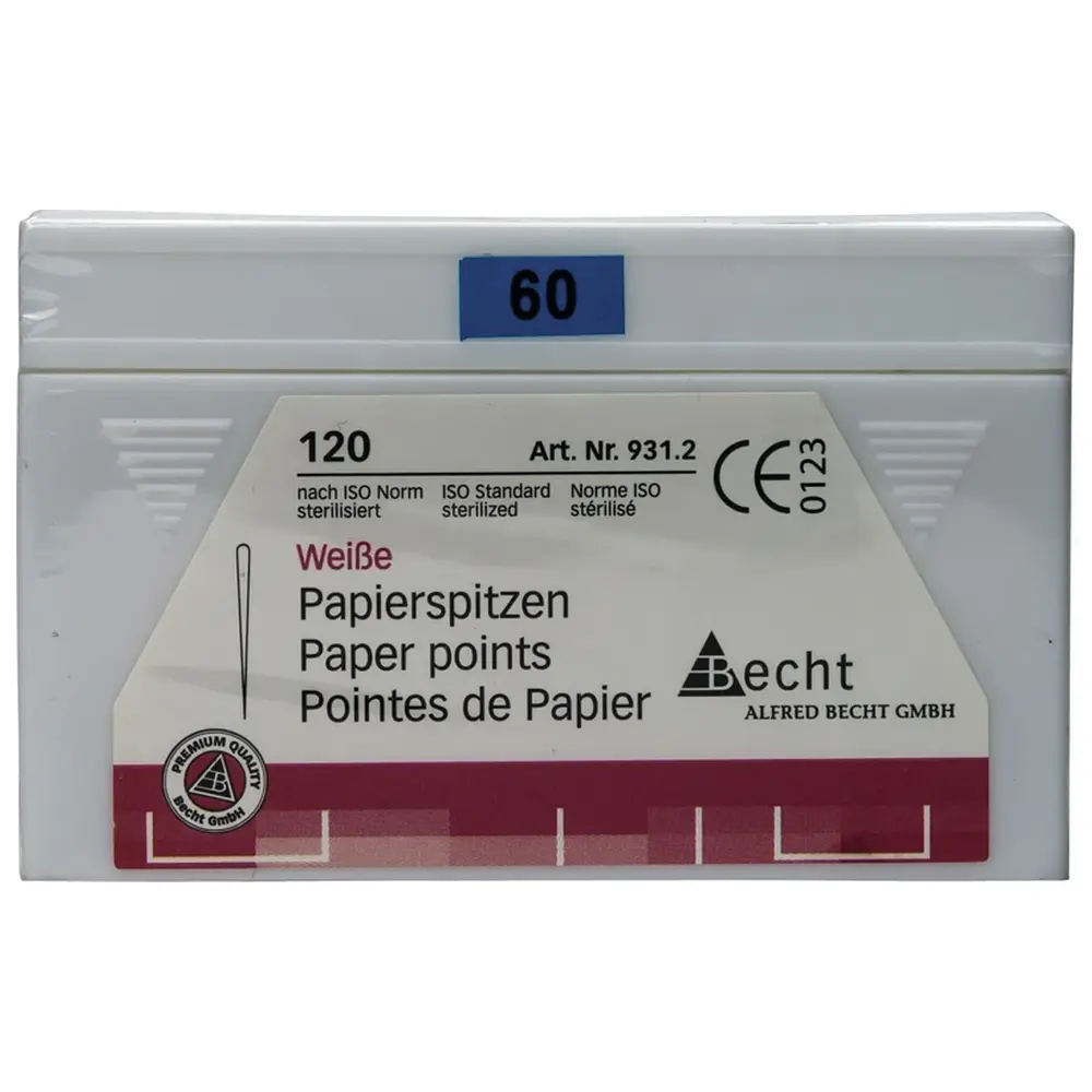 Becht Papierspitzen weiß - Packung 120 Stück ISO 060