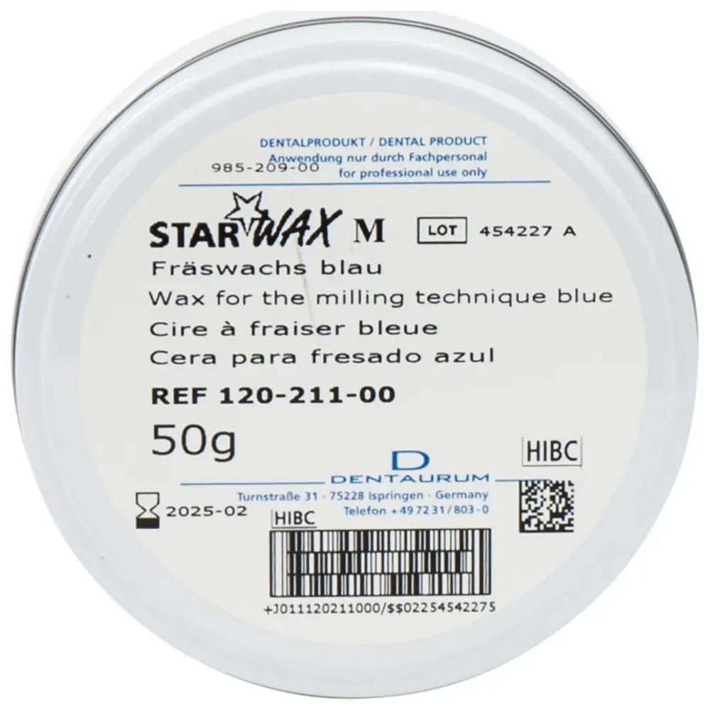 Dentaurum STARWAX Fräswachs - Packung 50 g blau