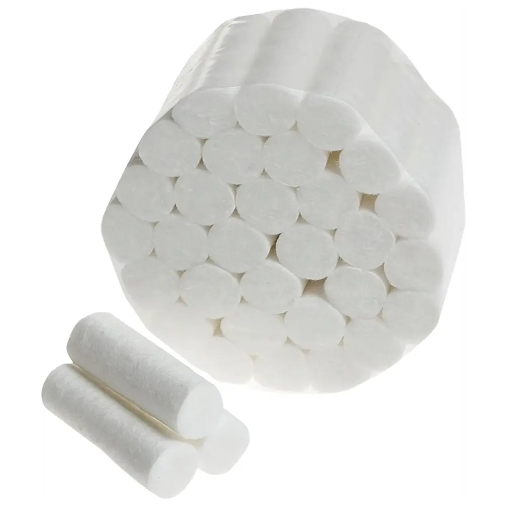 Unigloves Zahnwatterollen - Karton 5 x 300 g Ø 12 mm x 38 mm, weiß, Größe 3