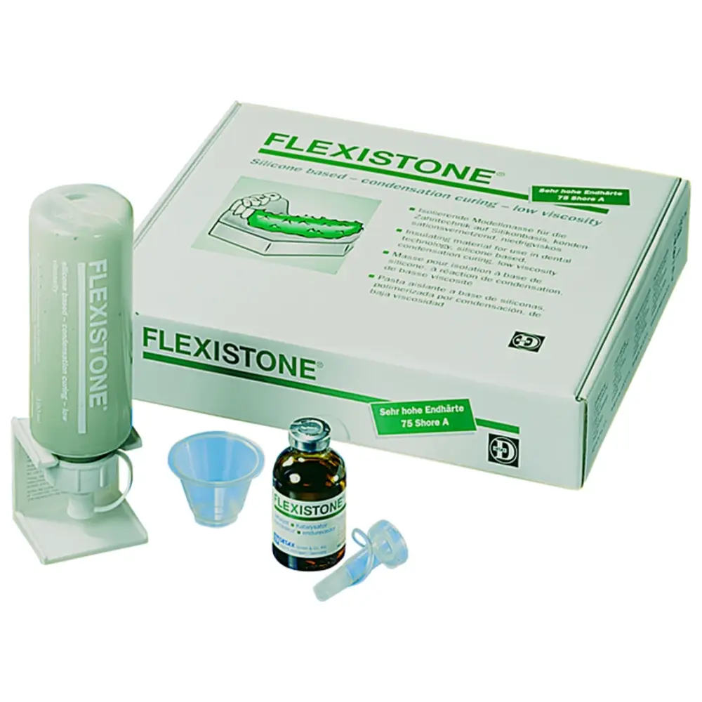 DETAX FLEXISTONE® - Großpackung 5 x 190 ml Base, 3 x 30 ml Flaschen Katalysator, 2 Anrührschalen