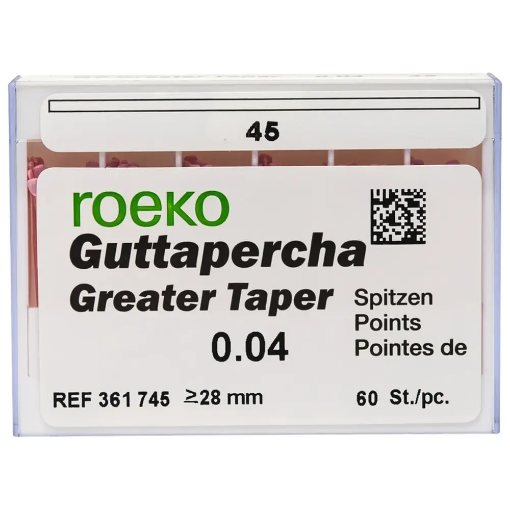 COLTENE Guttapercha Greater Taper - Packung 60 Stück Taper.04 ISO 045