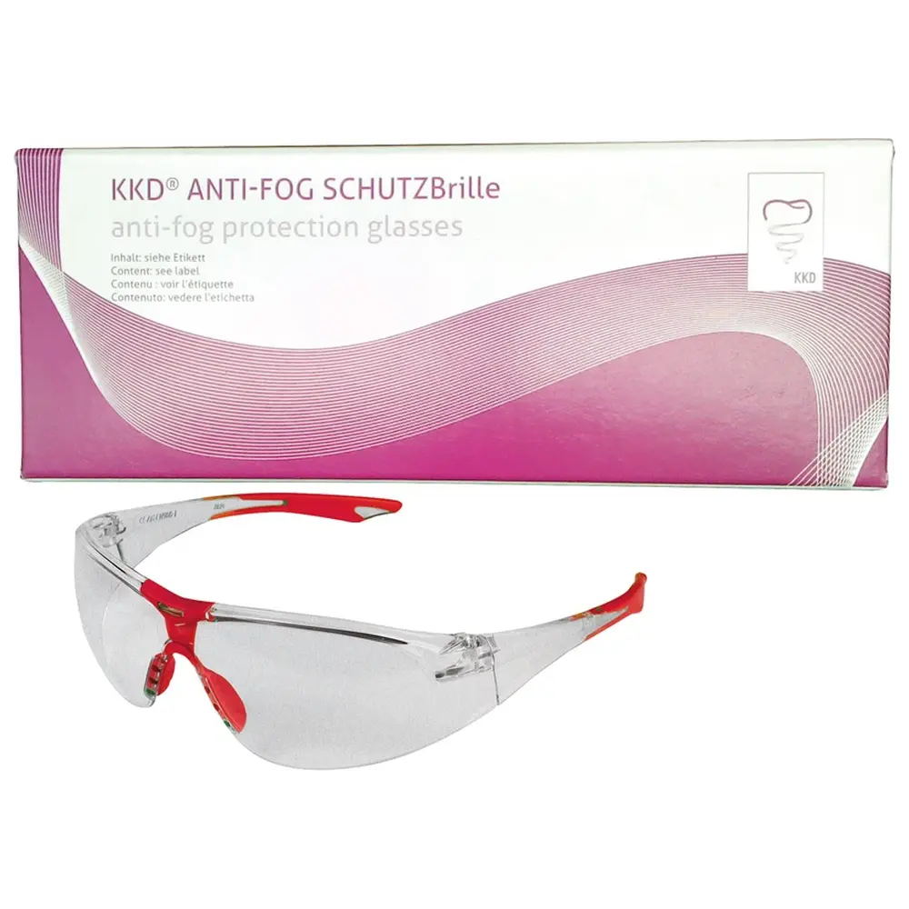 Kentzler-Kaschner KKD® ANTI-FOG Schutzbrillen NEW-STYLE - Stück rot