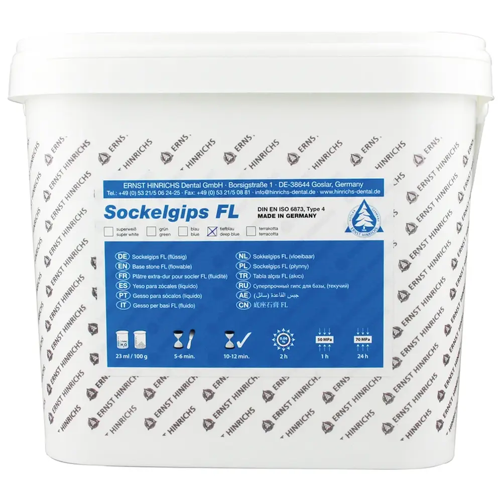 ERNST HINRICHS Sockelgips FL - Eimer 10 kg Sockelgips tiefblau