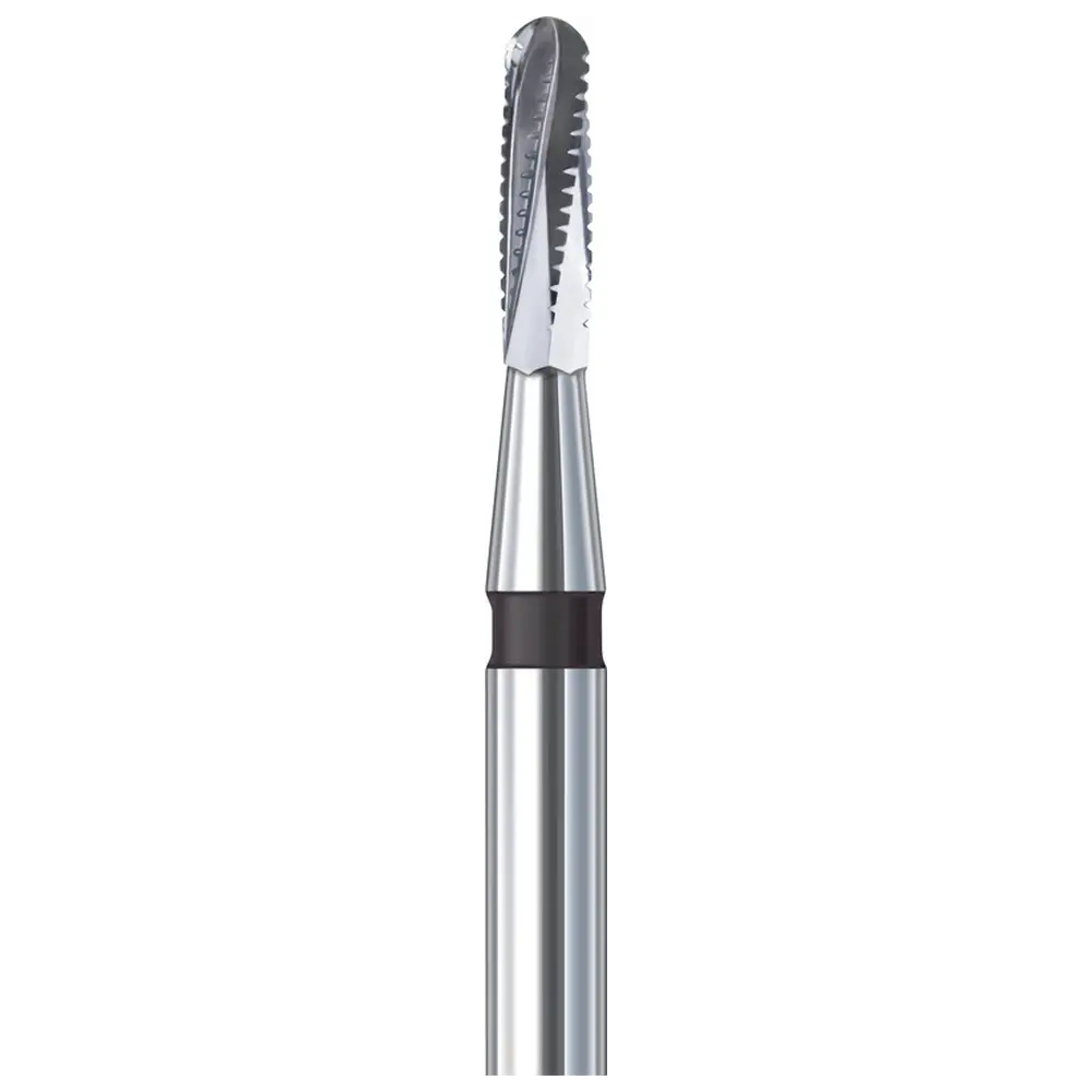 Busch Kronentrenner 36R - Packung 6 Stück schwarz feiner Querhieb, FG, Figur 139 rund, 4 mm, ISO 010