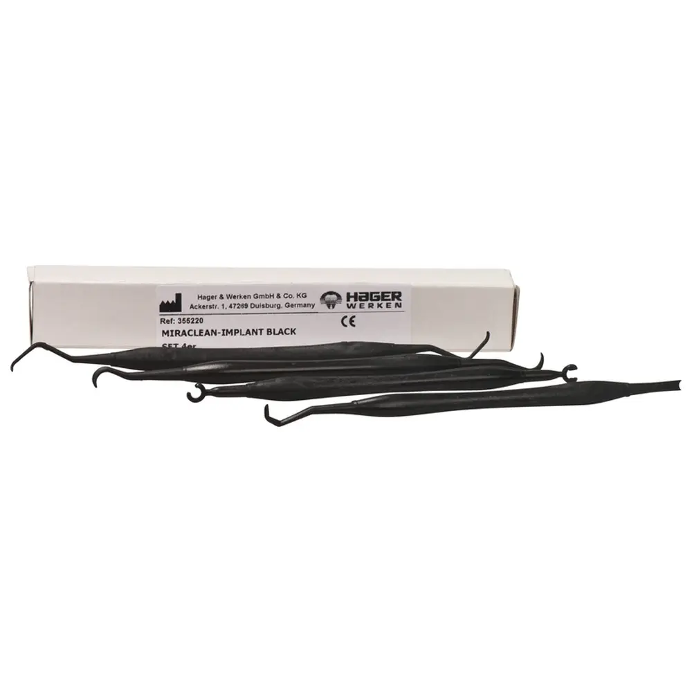 Hager & Werken Miraclean-Implant Black - Set 4 Stück sortiert