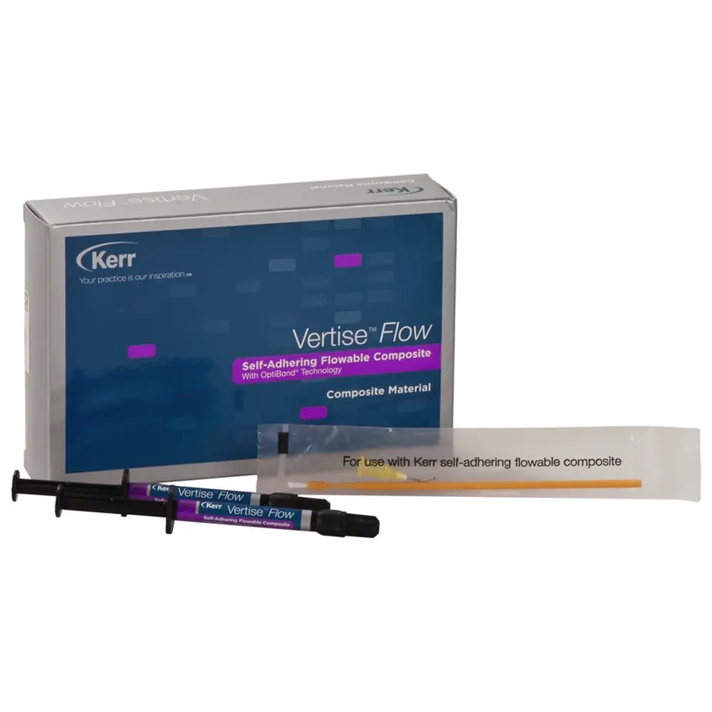 Kerr Vertise™ Flow - Packung 2 x 2 g Spritze A3, 20 Pinn-Point Applikatoren, 20 Flow-Spritzenaufsätzen