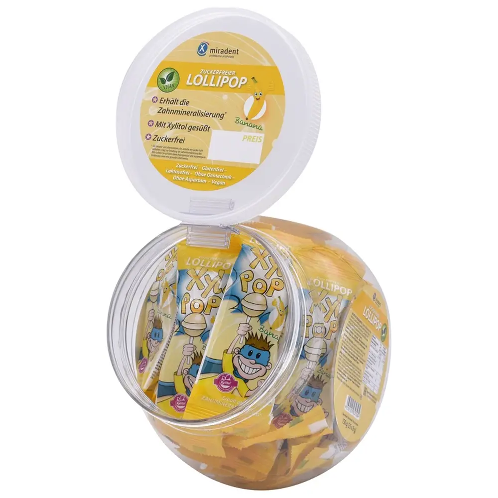 Hager & Werken XyliPOP® Lollipop - Bonboniere 25 x 6 g Stück Banane