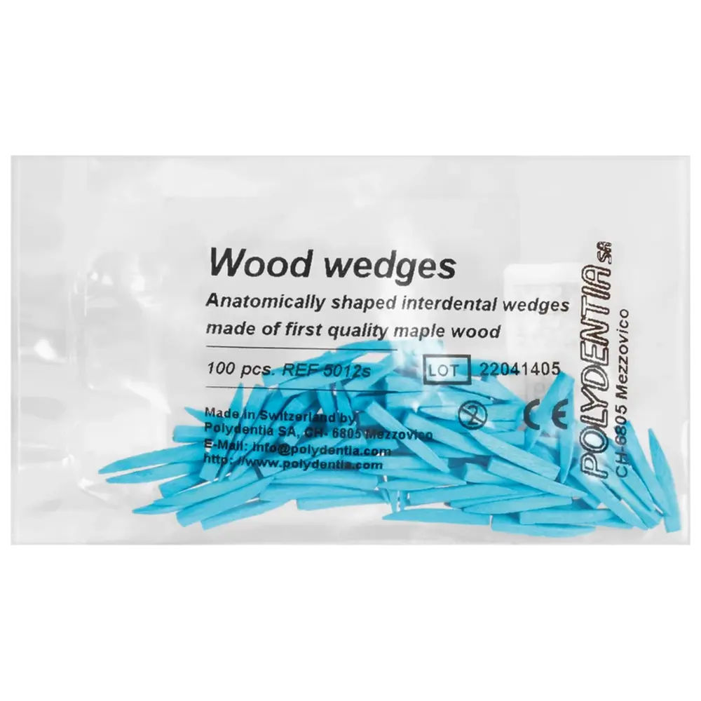80953_Interdentalkeile_Ahornholz__Beutel_100_Stueck_blau_12_mm Polydentia SA Interdentalkeile Ahornholz - Beutel 100 Stück blau, 12 mm