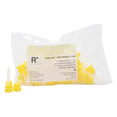 R-dental Dentalerzeugnisse GmbH R-SI-LINE MISCHKANÜLE LN gelb/weiß Spirale Btl 50
