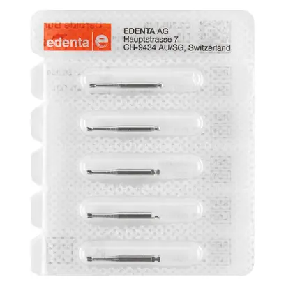 Edenta HM-Bohrer C2 - Packung 5 Stück RA, Figur 010, 1,8 mm, ISO 018