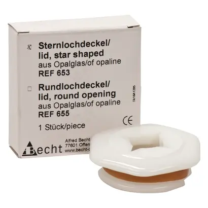 Becht Abfallbehälter - Stück Sternlochdeckel aus Opalglas, sterilisierbar, für Abfallbehälter