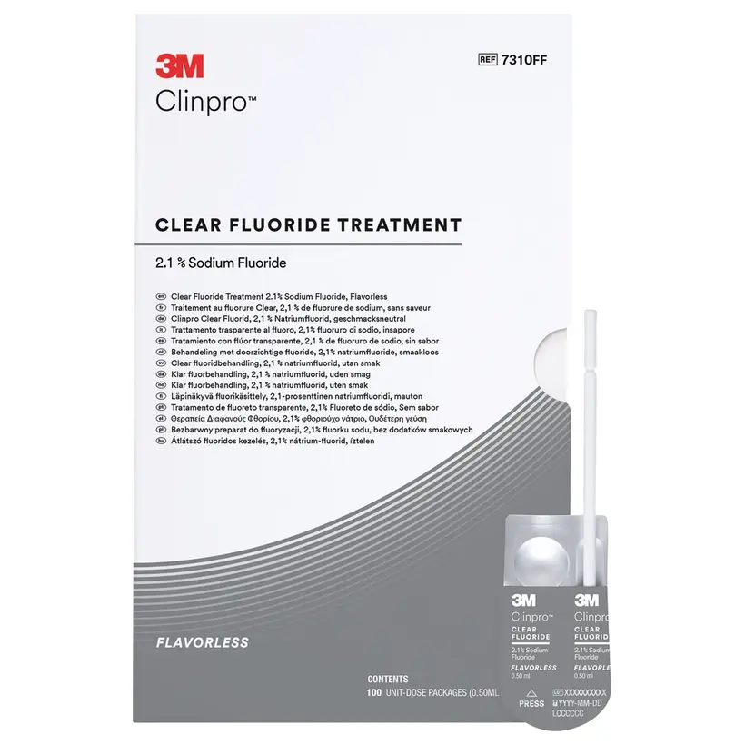 3M Espe Dental Products Clinpro Clear Fluoride Treatment Flavorless 0,5ml Pa 100